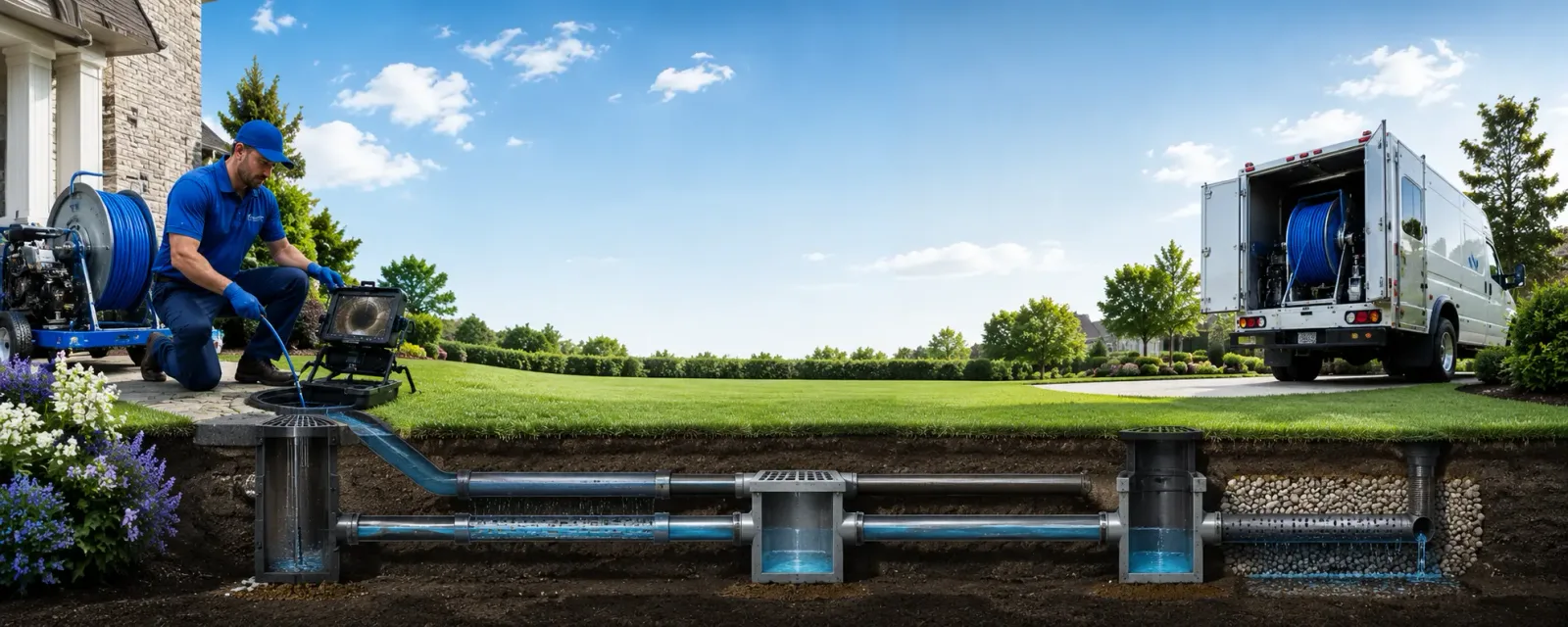 Outdoor drain cleaning information for Eaton, OH
